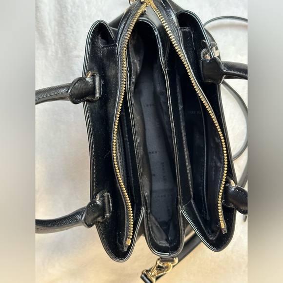 DKNY Paige Small Satchel-Black Gold Tone. - Picture 6 of 9